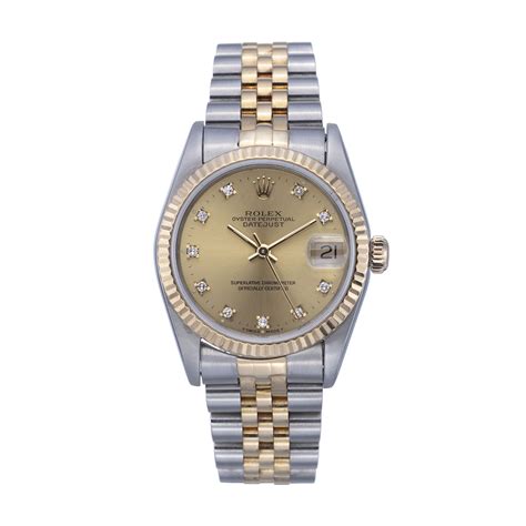 rolex datejust midsize gold|pre owned Rolex midsize Datejust.